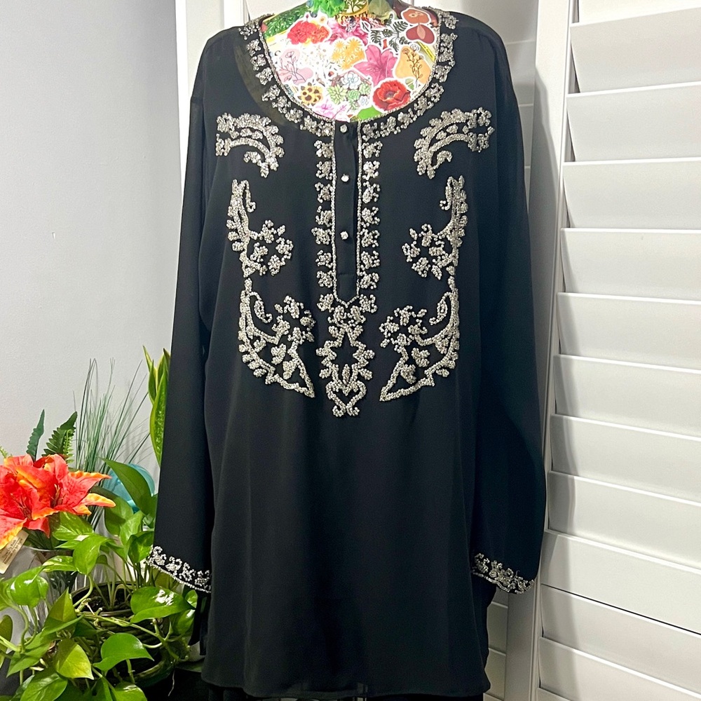 Vintage Chaudry KC Sports Beaded Tunic
